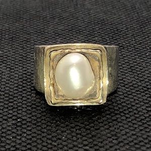 Silpada 925 Freshwater Pearl Ring R0898 Size 8